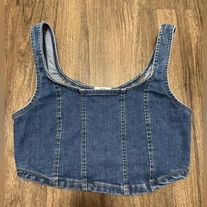 Denim crop top